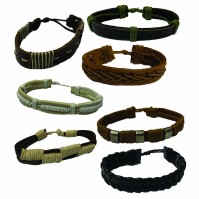 D-616 - Lot de 50 Bracelets homme en cuir